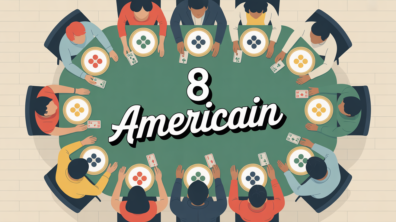 8 americain table familiale cartes ambiance chaleureuse