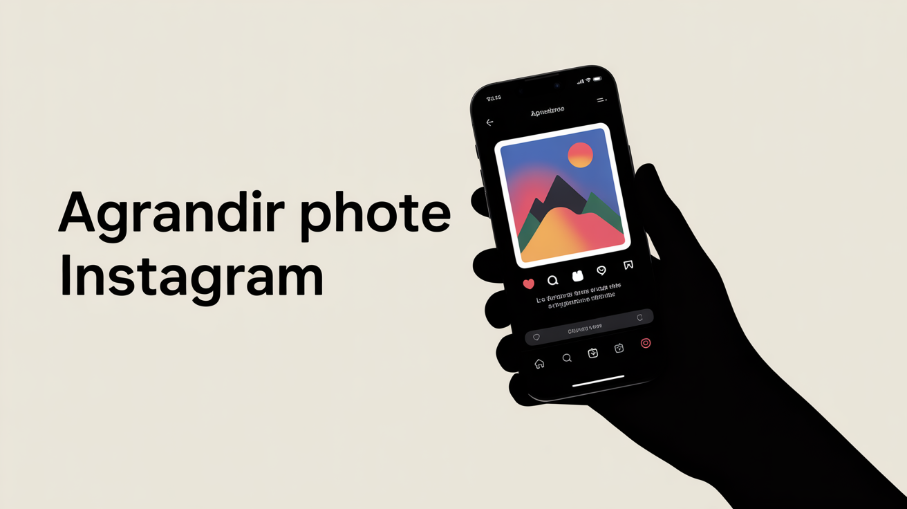 Agrandir photo Instagram main smartphone