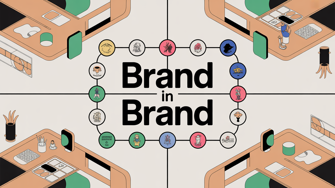 Brand in brand bureau moderne deux univers marques