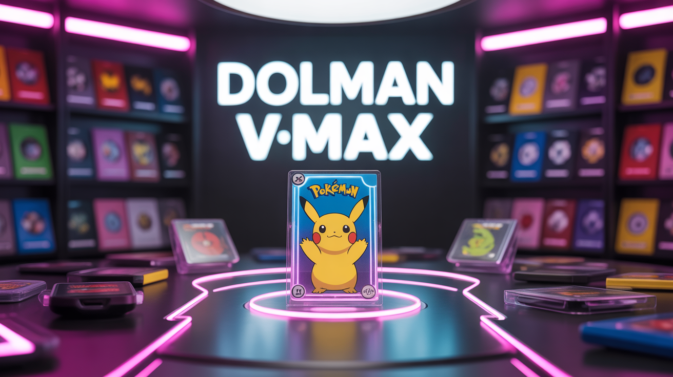 Dolman VMAX Pokémon card con protezione, collezione