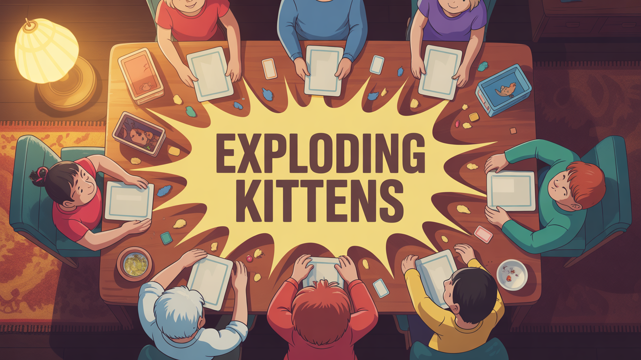 exploding kittens famille autour du jeu