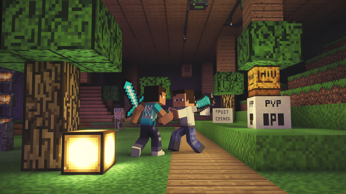 Duel Minecraft avec pouvoirs et RP One Piece