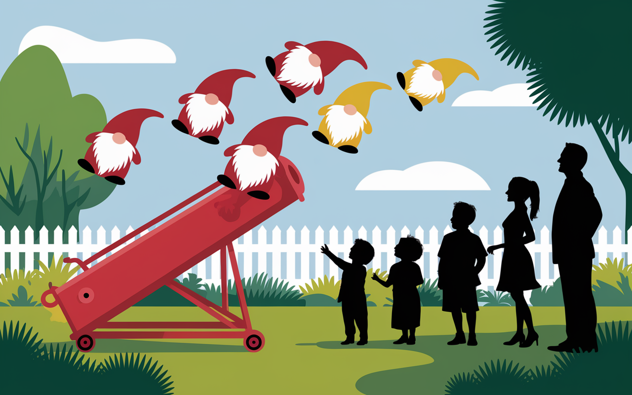 Google doodle nain de jardin jeu interactif catapulte