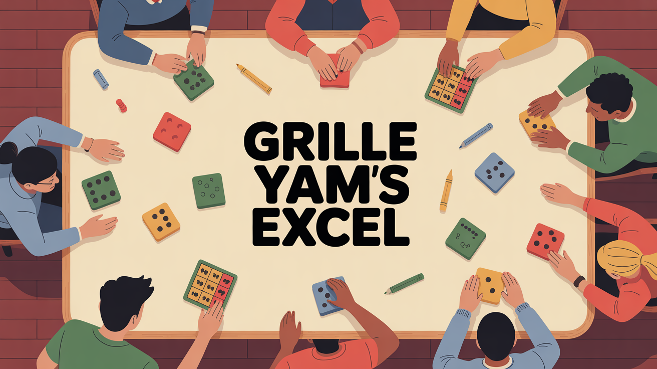 Guarda la griglia di gioco Yams Excel score dice