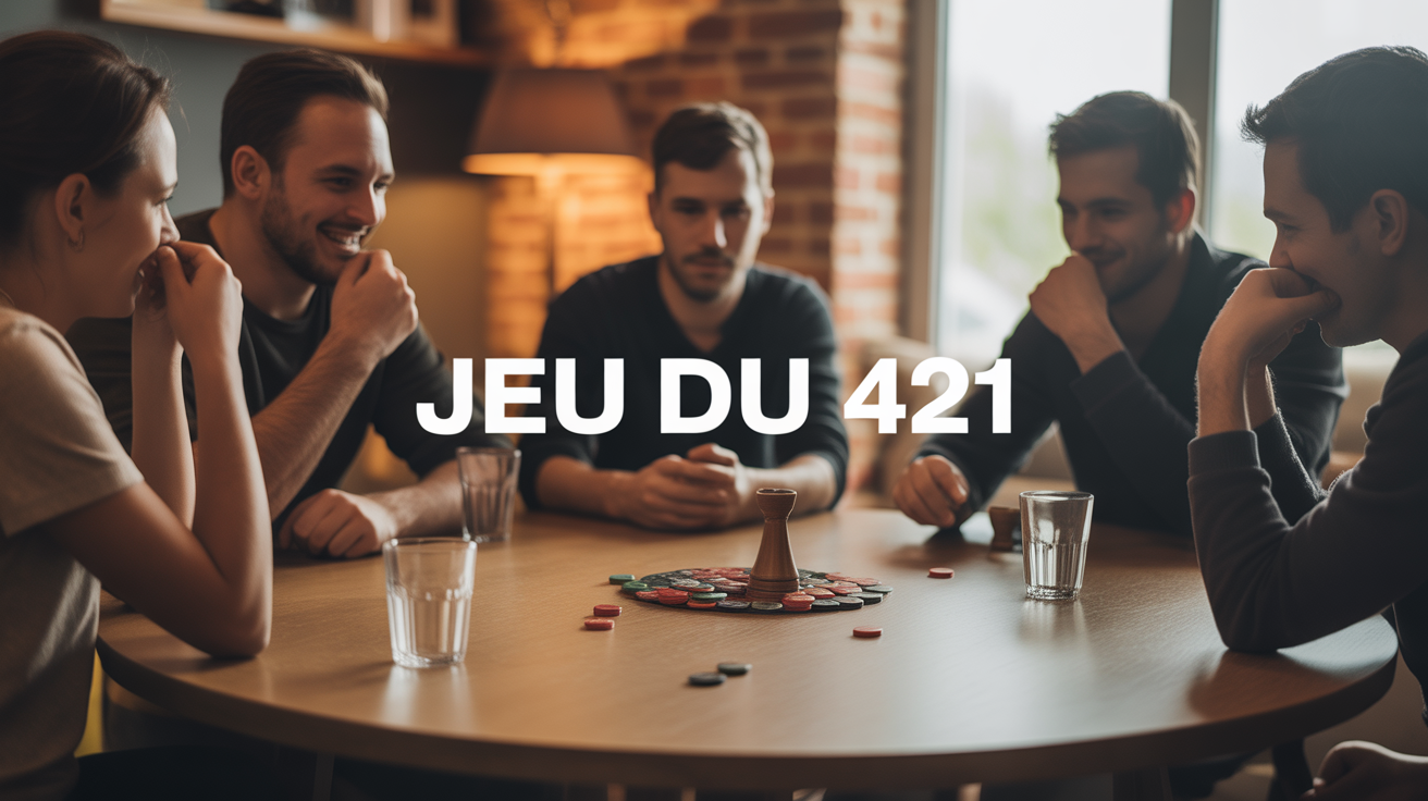 partie de jeu du 421 table joueurs ambiance chaleureuse