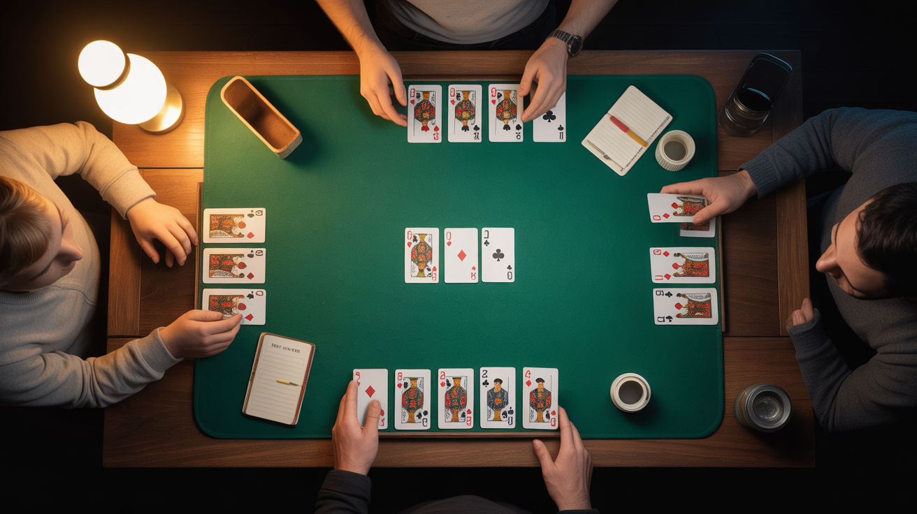 preparer jeu dutch cartes sur table