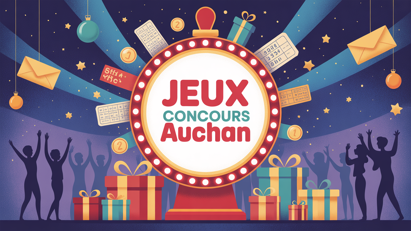 Grande roue jeux concours Auchan ambiance festive cadeaux