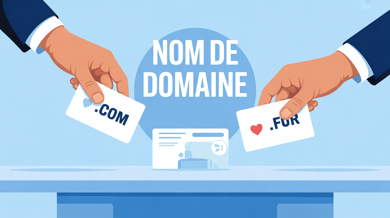 Illustration choix nom de domaine .com .fr