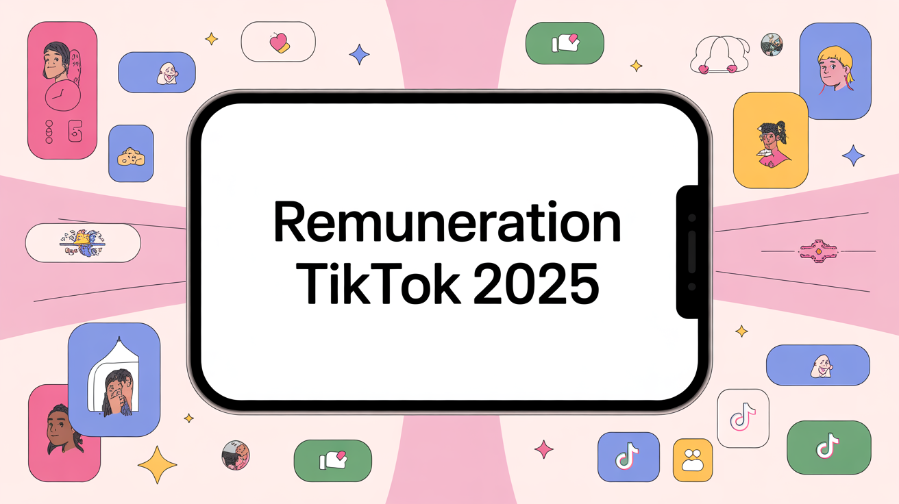 Remuneration TikTok 2025 interface video smartphone