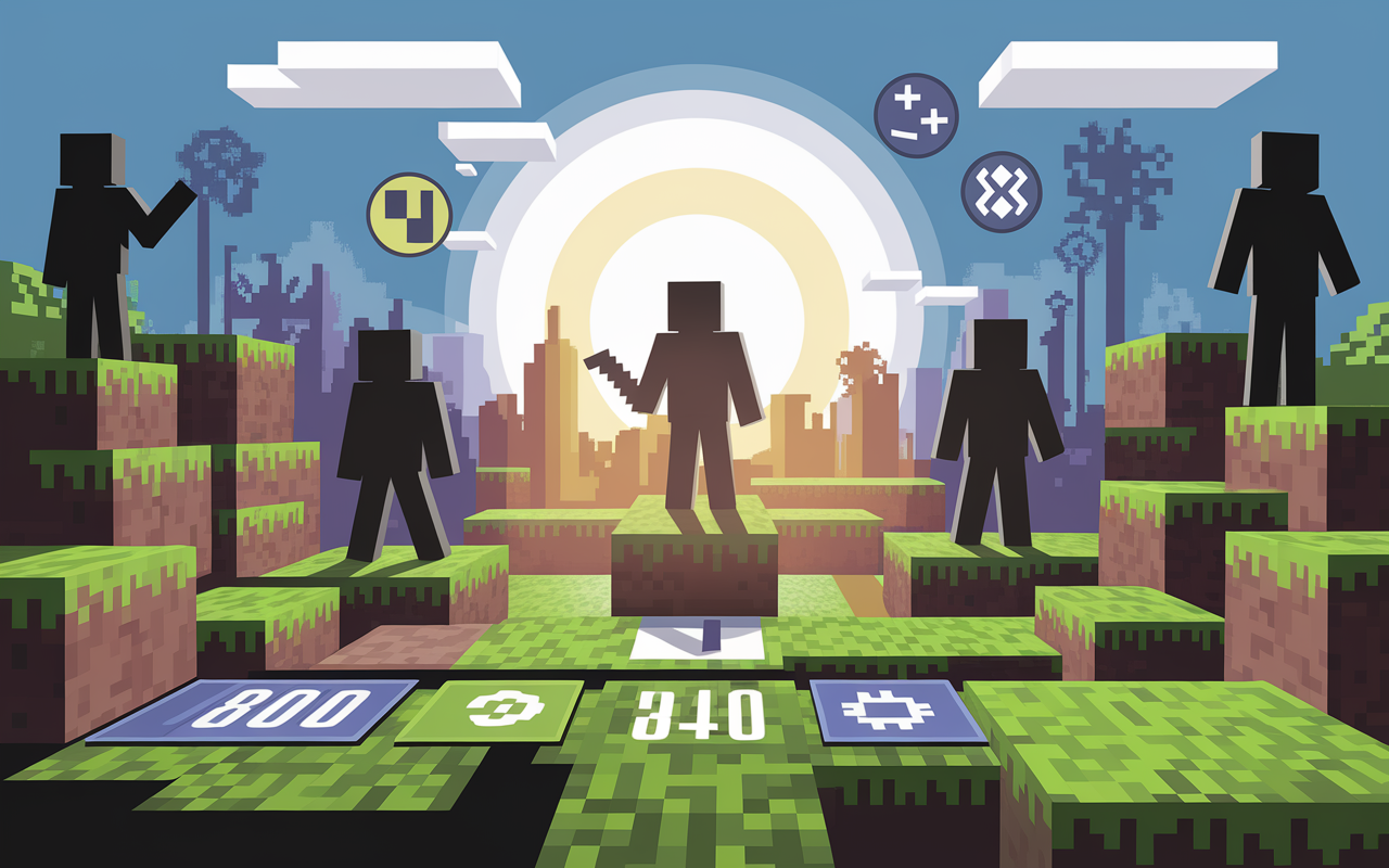 Tableau de serveurs multijoueur Minecraft 1.21 avec chiffres et ambiance conviviale