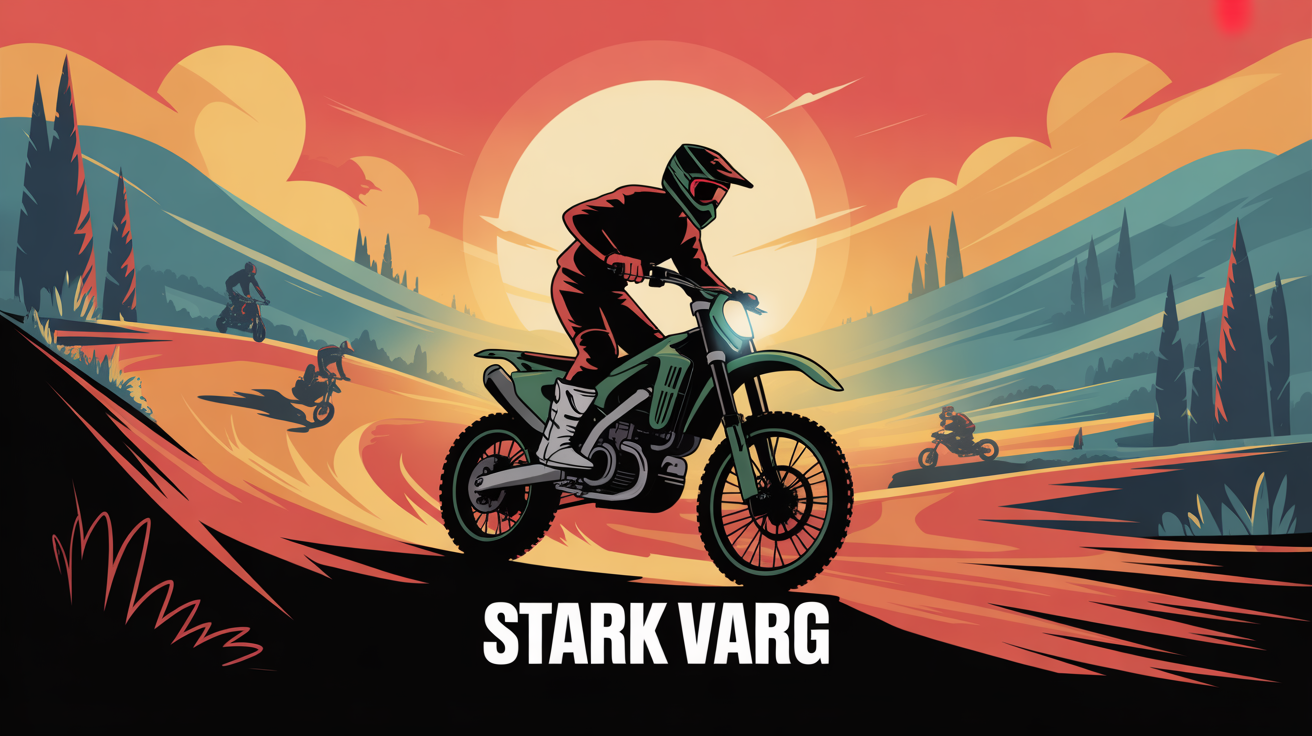 Stark Varg motocross électrique en action sur piste boueuse