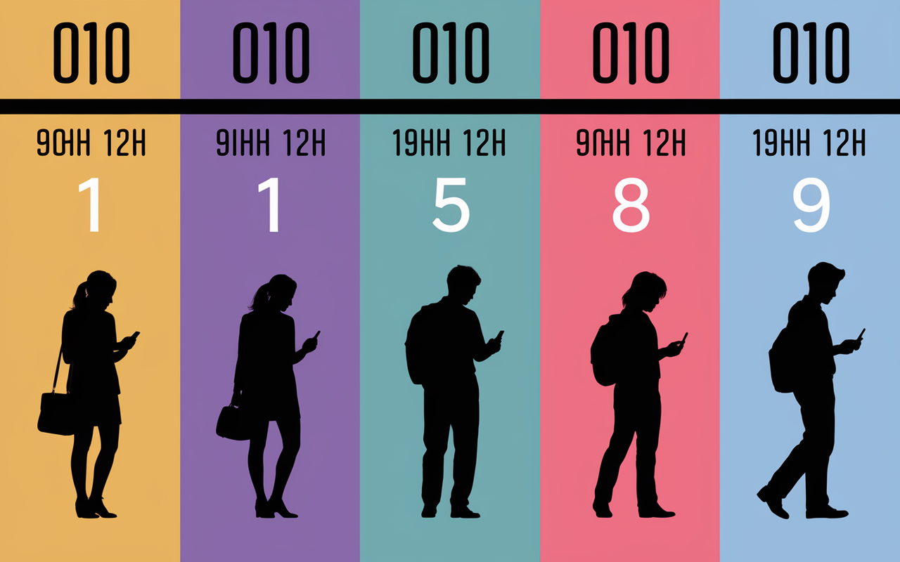 Tableau horaires semaine pour poster sur TikTok