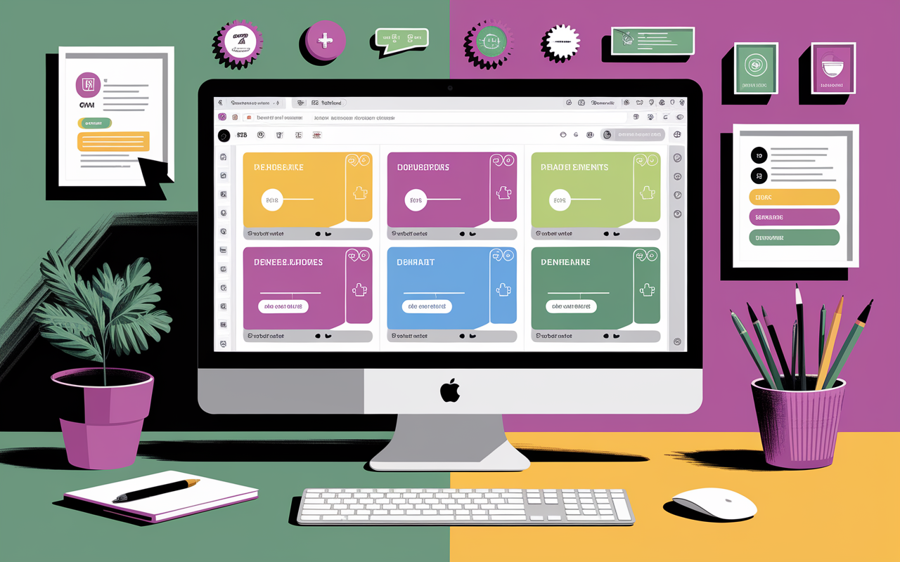 Interface de creation de banniere Facebook 2025 avec templates