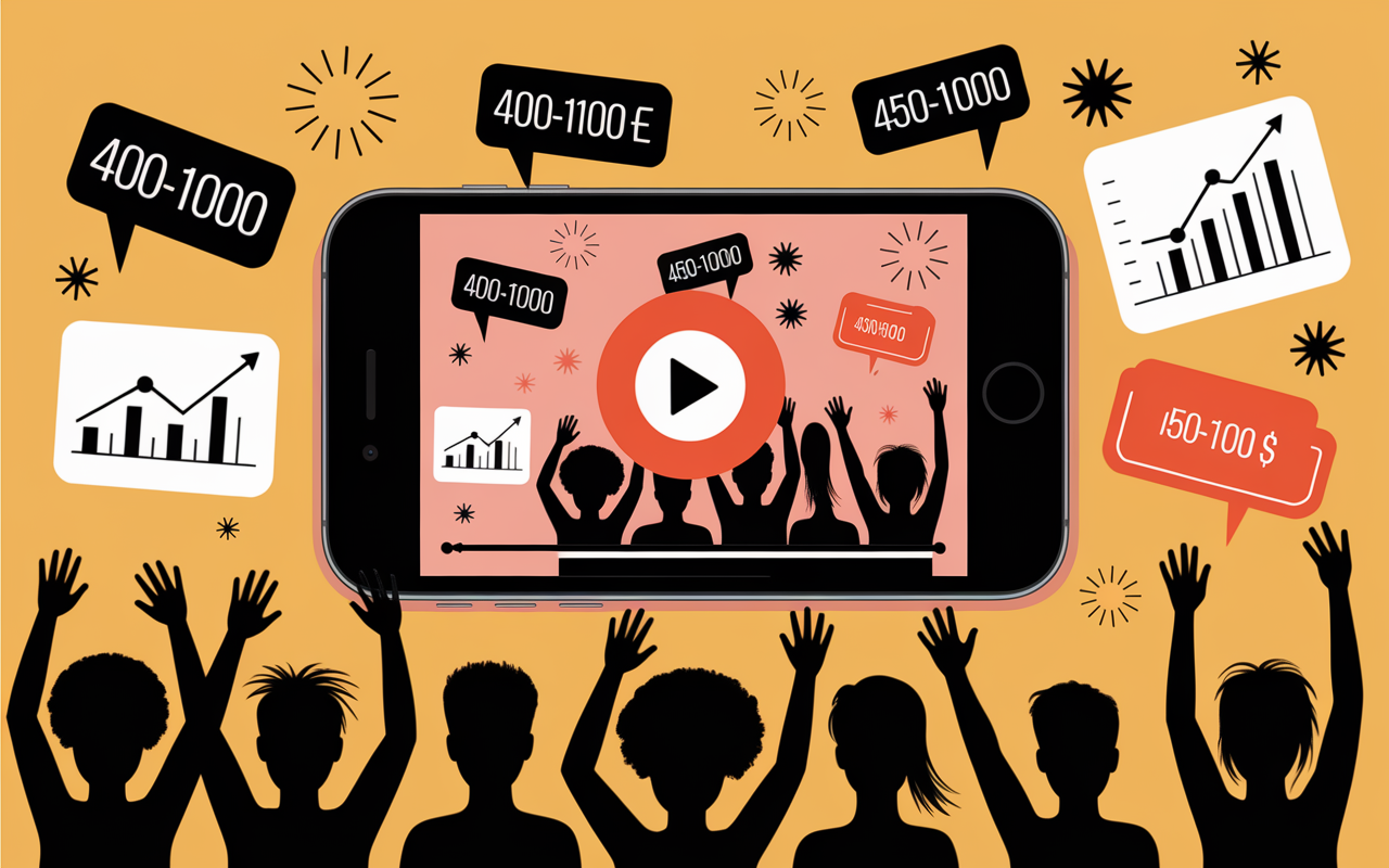 infographie smartphone gains 1 million vues TikTok