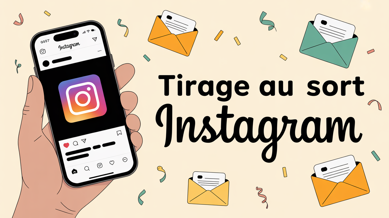 Tirage au sort Instagram visuel festif smartphone