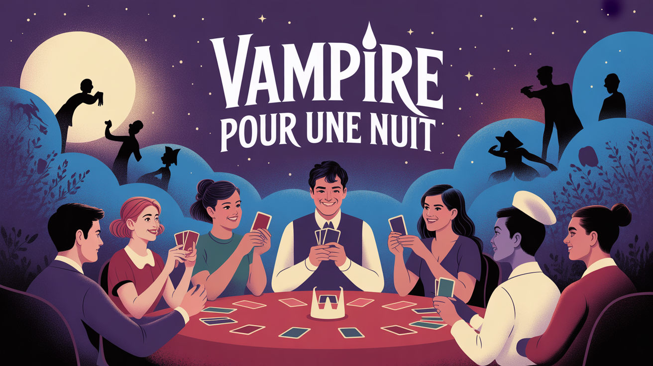 Vampiro per un tavolo notturno atmosfera festiva luna piena