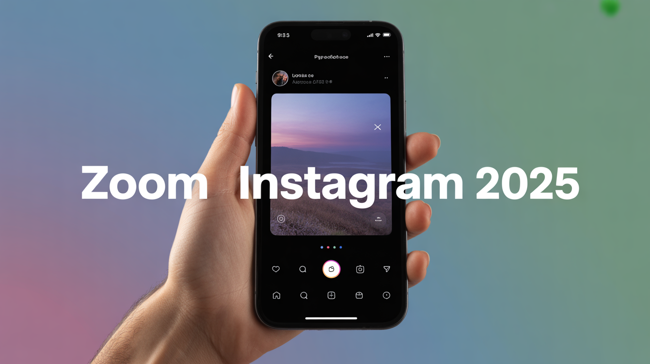 Zoom Instagram 2025 photo 3 4 application smartphone
