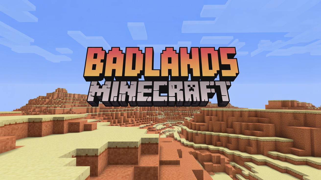 badlands minecraft paysage falaises terracotta multicolore
