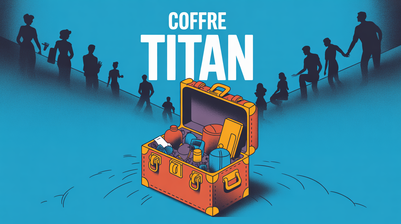 Coffre TITAN ouvert, objets précieux et familles