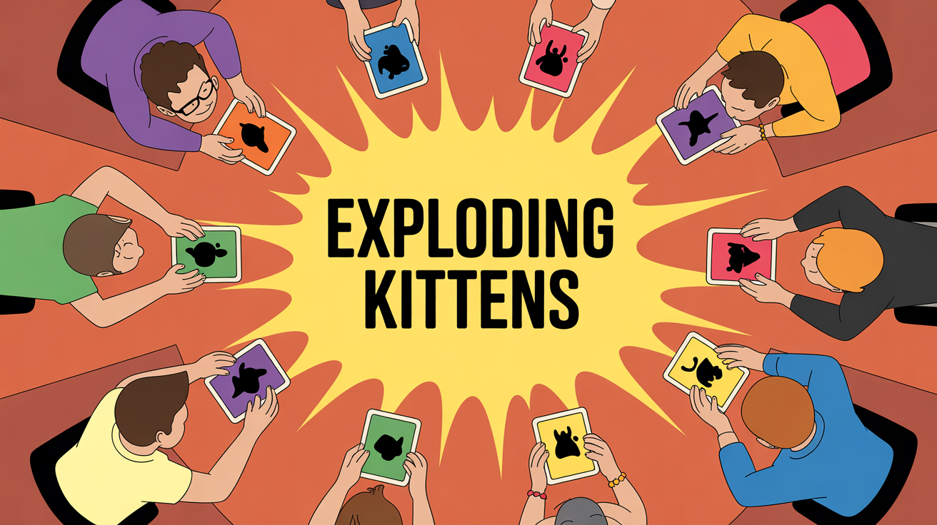 Partie de Exploding Kittens ambiance et convivialité