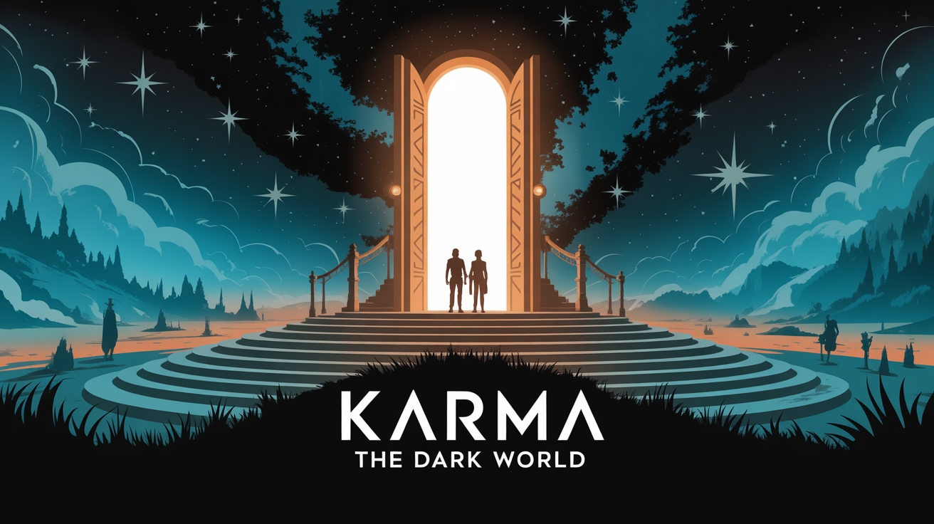 poster karma il portale della luce del mondo scuro universo scuro