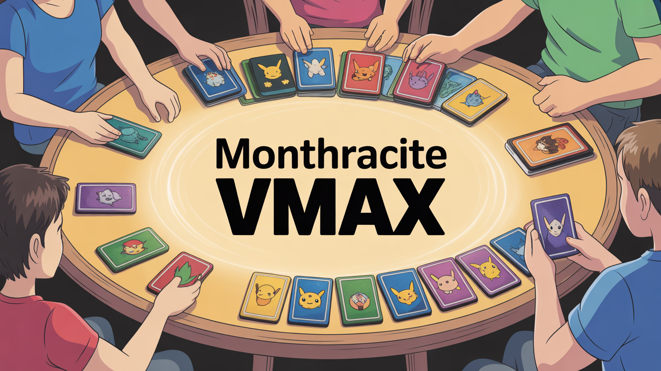 Table jeu et collection cartes Pokemon Monthracite VMAX