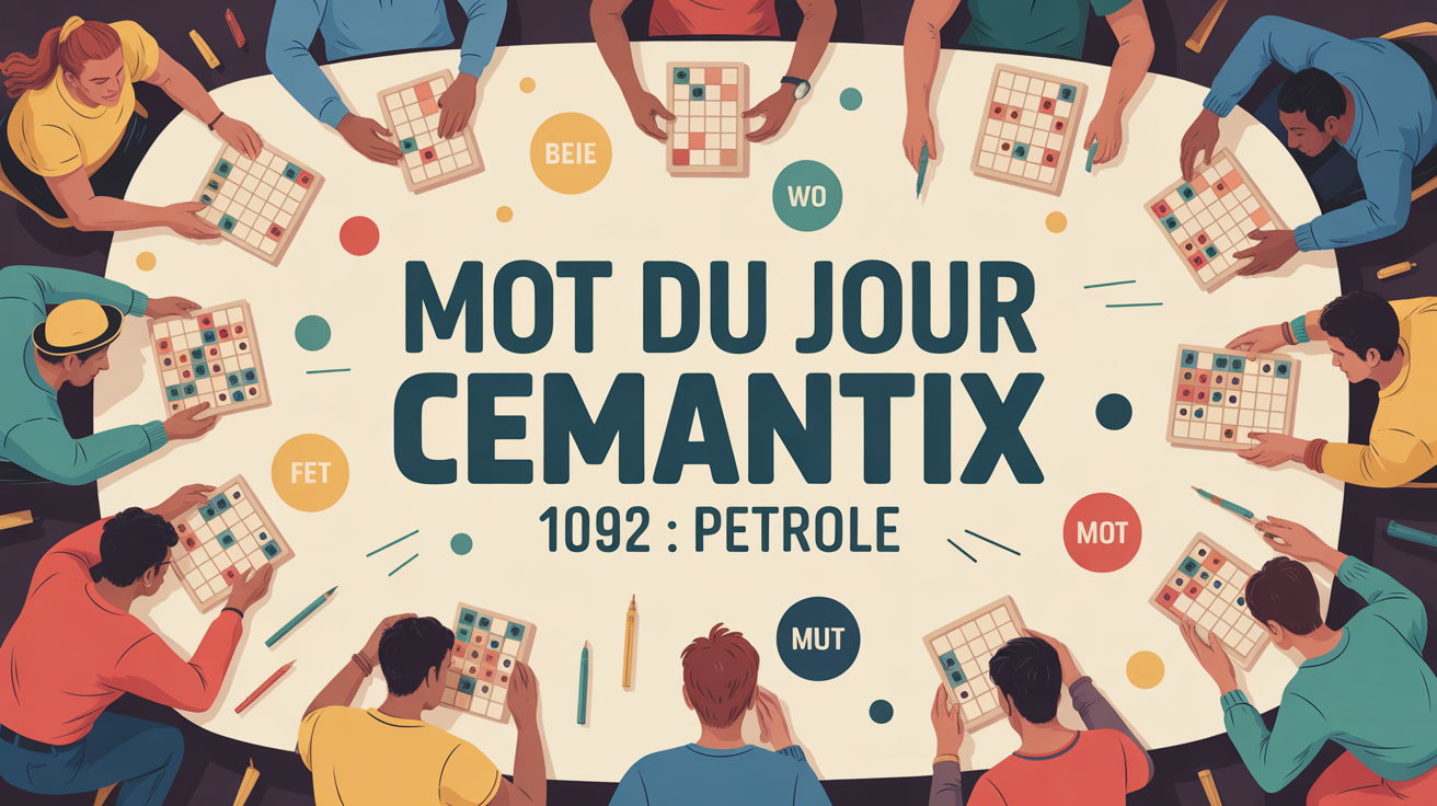 Cemantix 1092 Petrole joueurs autour de la table