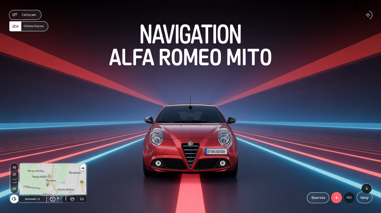 tableau de bord alfa romeo mito avec gps navigation brillante