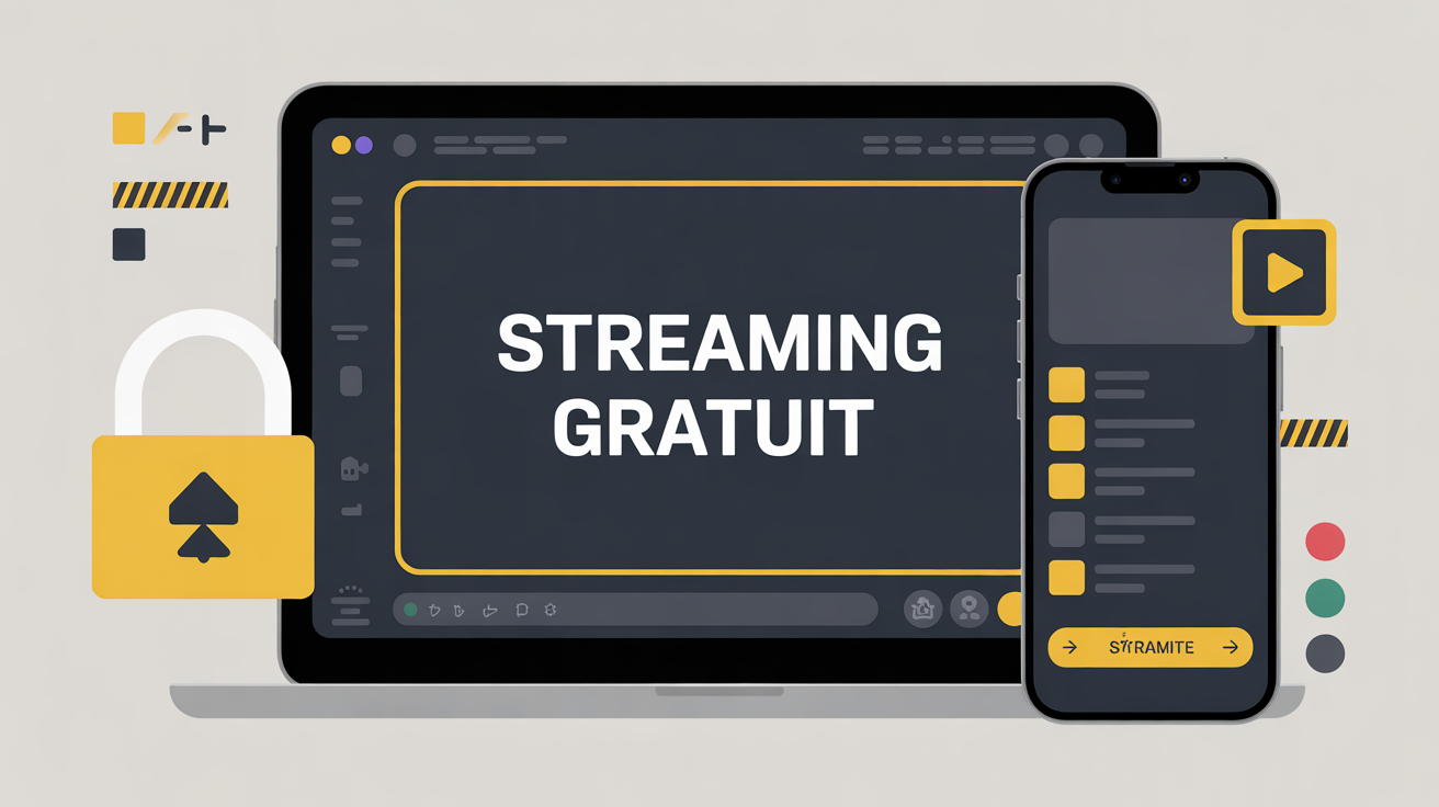 Interfaccia libera in streaming sullo schermo di sicurezza