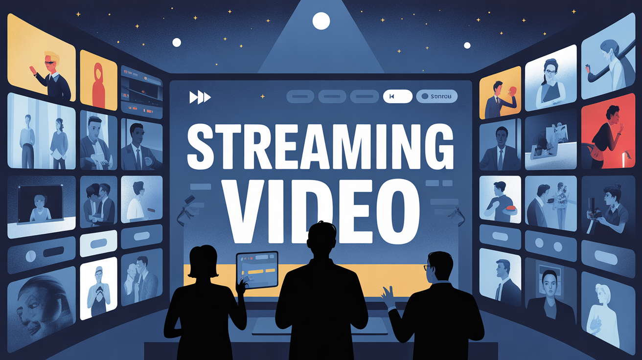 illustration plateforme streaming video moderne