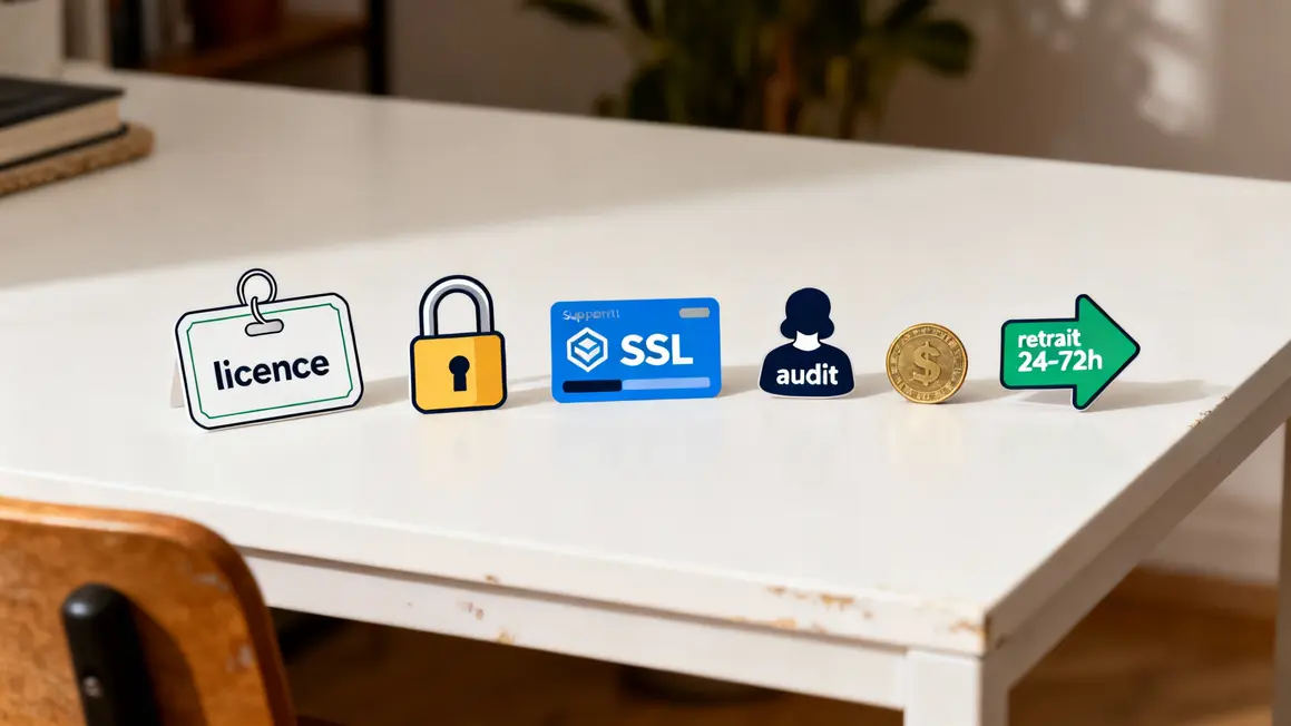 icônes critères casino fiable licence ssl