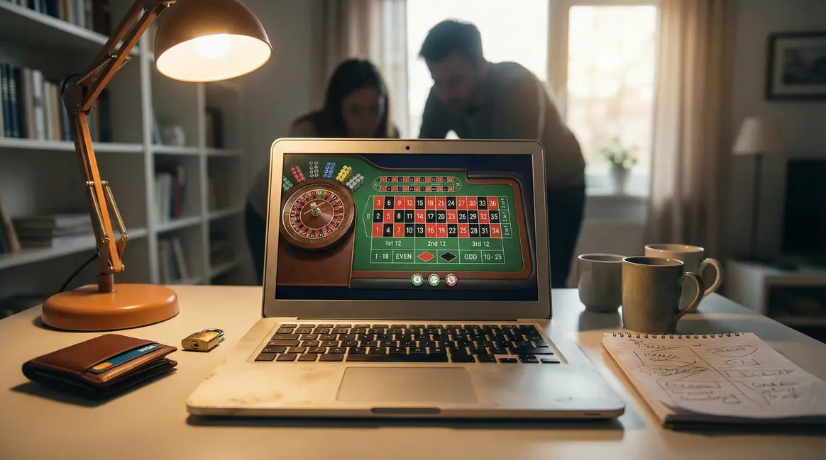 Ordinateur affichant roulette virtuelle sécurité fiabilité