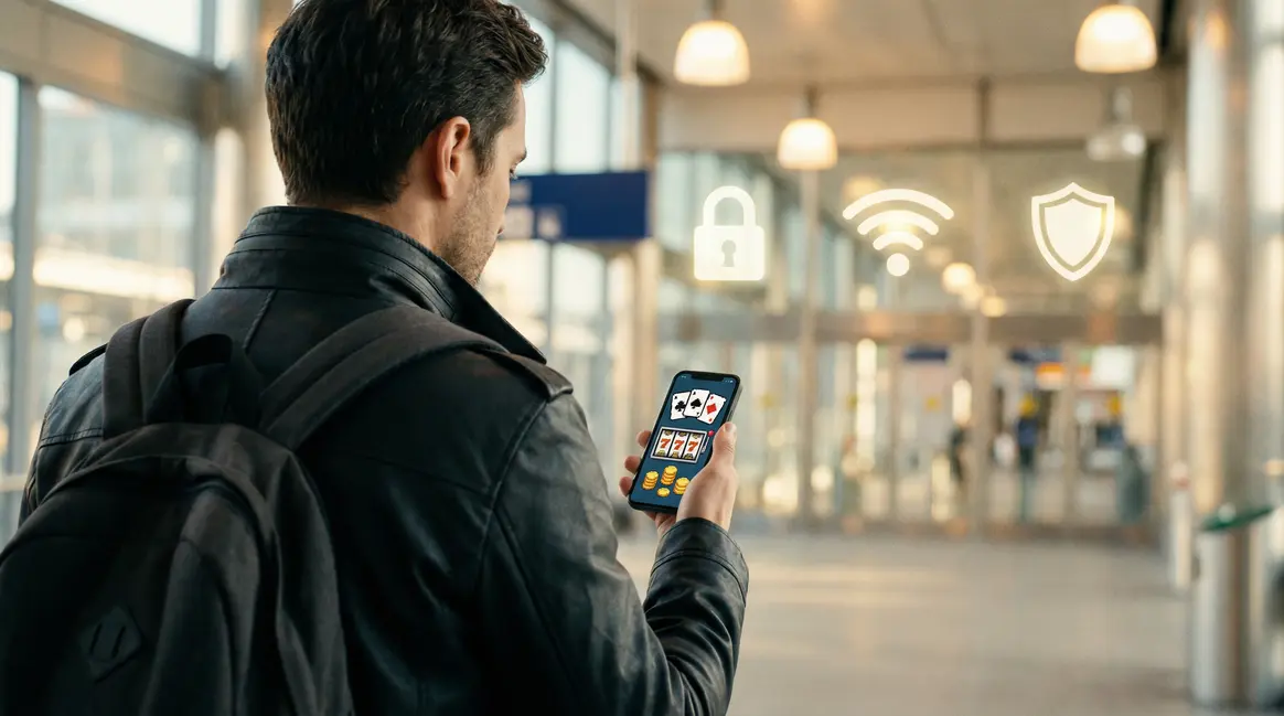 Personne sur smartphone jouant à Millionz Casino en sécurité