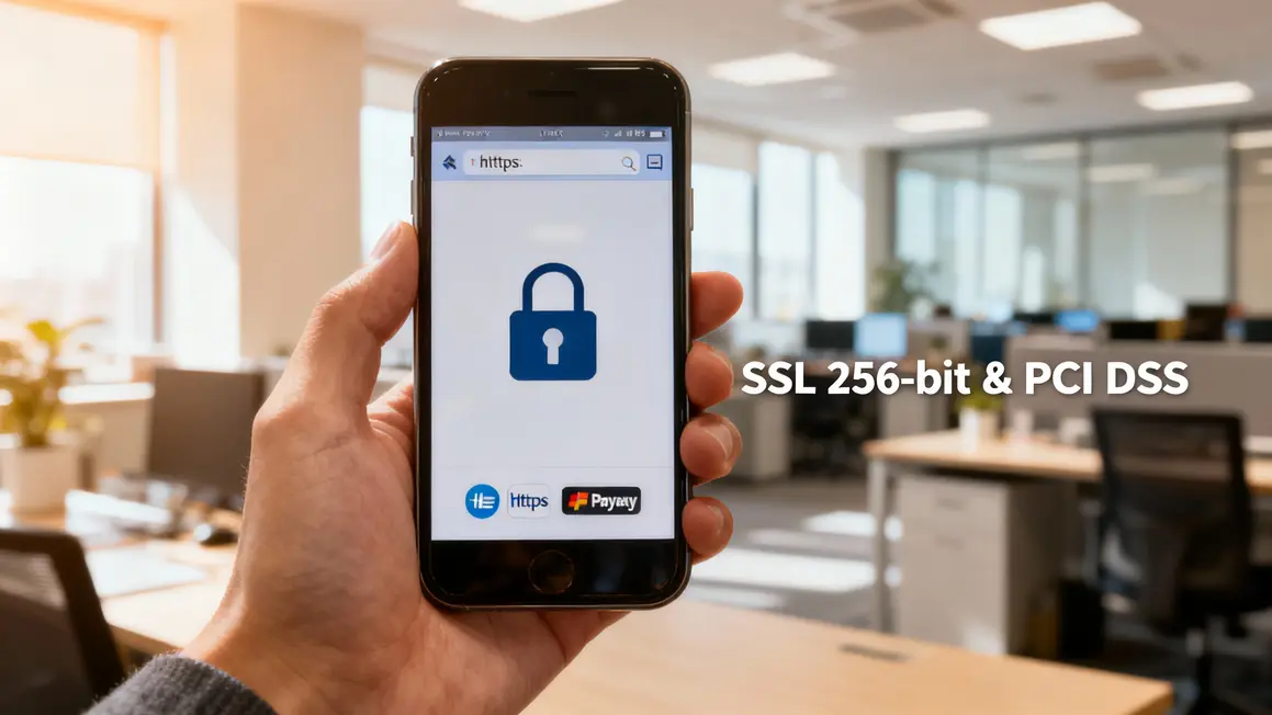 main smartphone sécurité paiements ssl