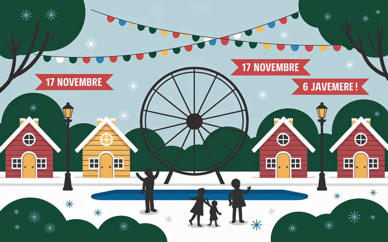 vue parc chalets marché de noel edimbourg