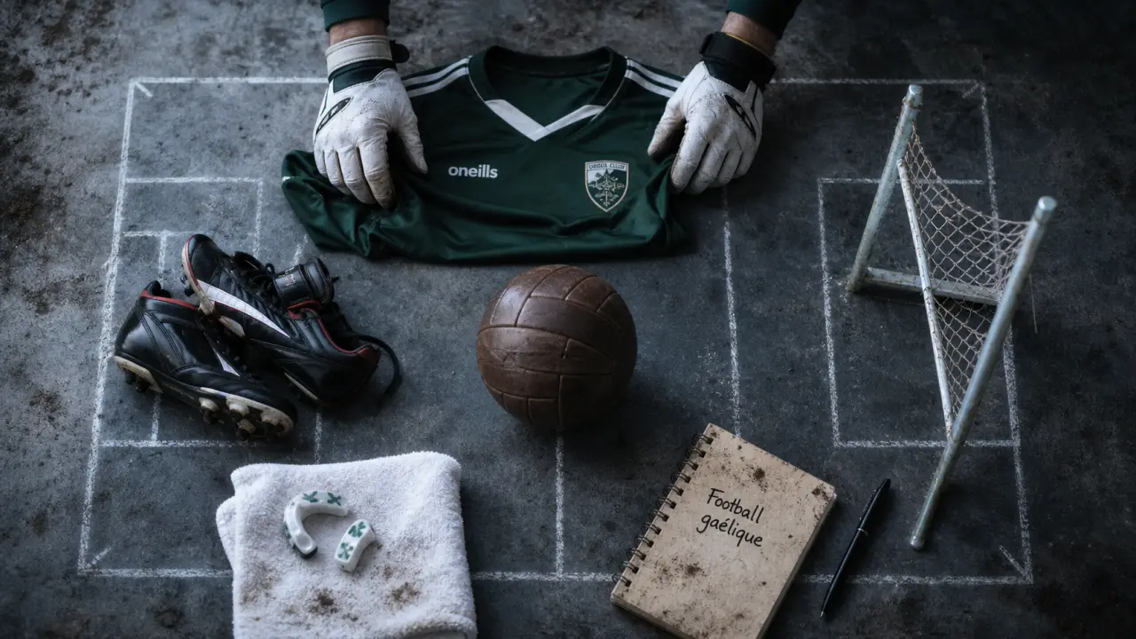 Foot gaelique : but en H miniature et ballon au sol
