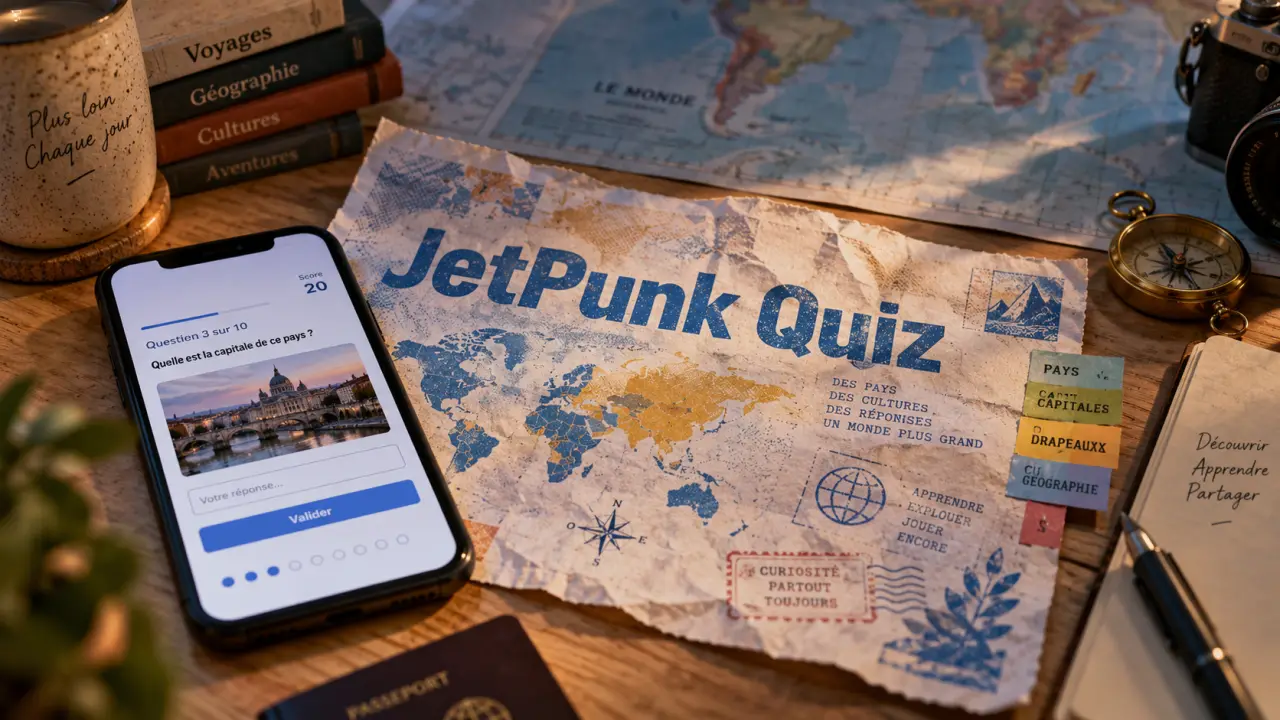 Jeet Punk Quiz : interface de quiz et score sur téléphone